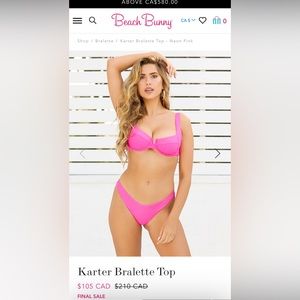 Beach bunny Karter bralette top and Aria skimpy bottom